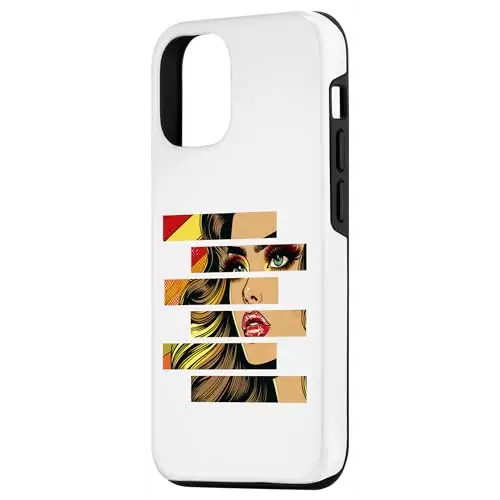 Retro Radiance: Fragmented Beauty in Motion Case (iPhone