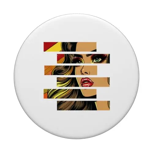 Retro Radiance: Fragmented Beauty in Motion PopSockets