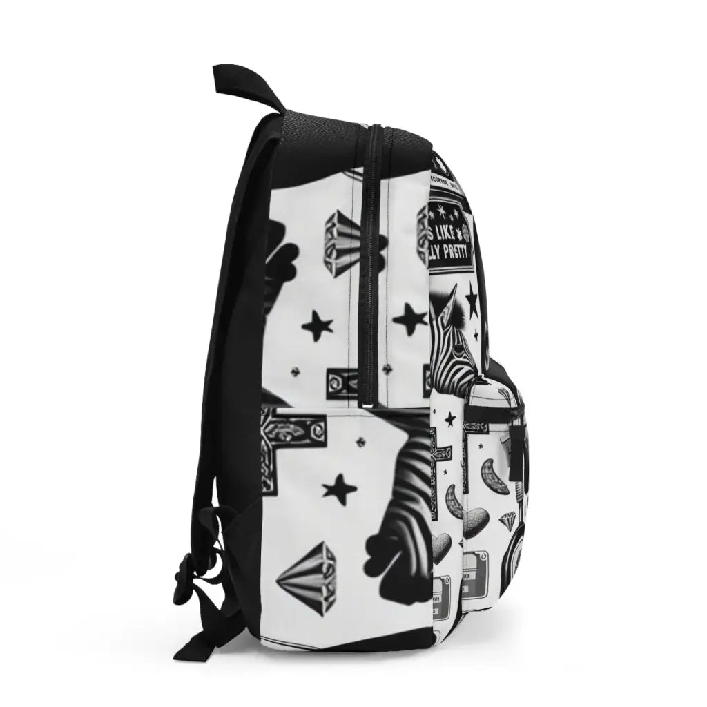 Retro Vibes and Glittering Chaos Backpack One size Bags