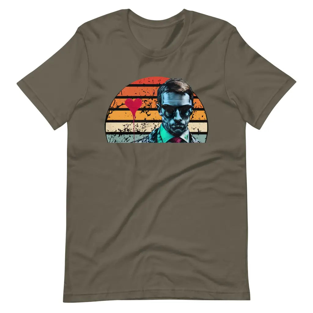 Retro Vintage Mystery Man Unisex t-shirt - Army / S