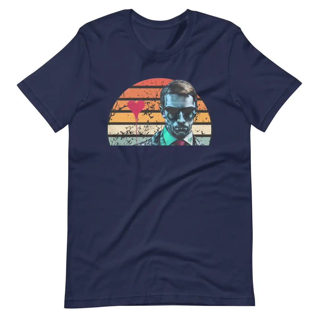 Retro Vintage Mystery Man Unisex t-shirt - Navy / S