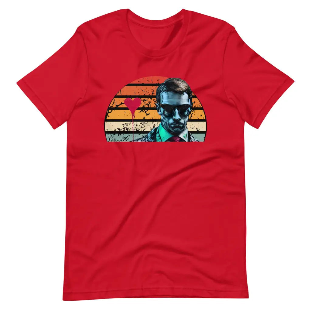 Retro Vintage Mystery Man Unisex t-shirt - Red / S - T-Shirt