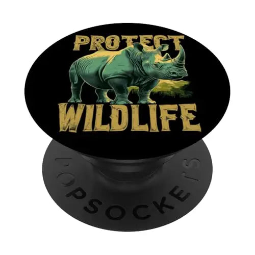 Rhino Guardian of the Wild: Protect Wildlife PopSockets