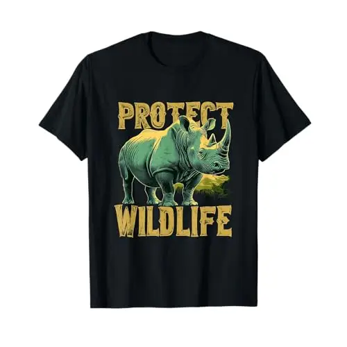 Rhino Guardian of the Wild: Protect Wildlife T Shirt Apparel
