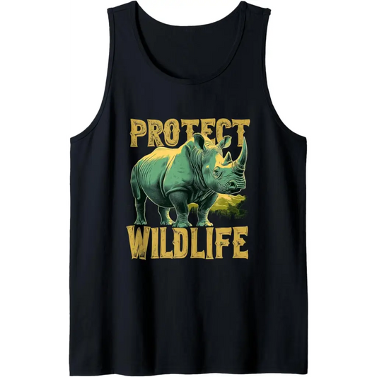 Rhino Guardian of the Wild: Protect Wildlife Tank Top