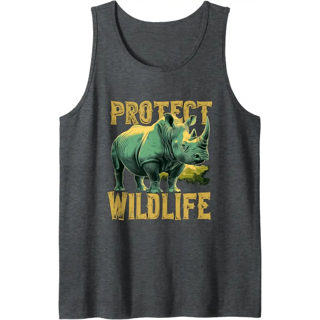 Rhino Guardian of the Wild: Protect Wildlife Tank Top