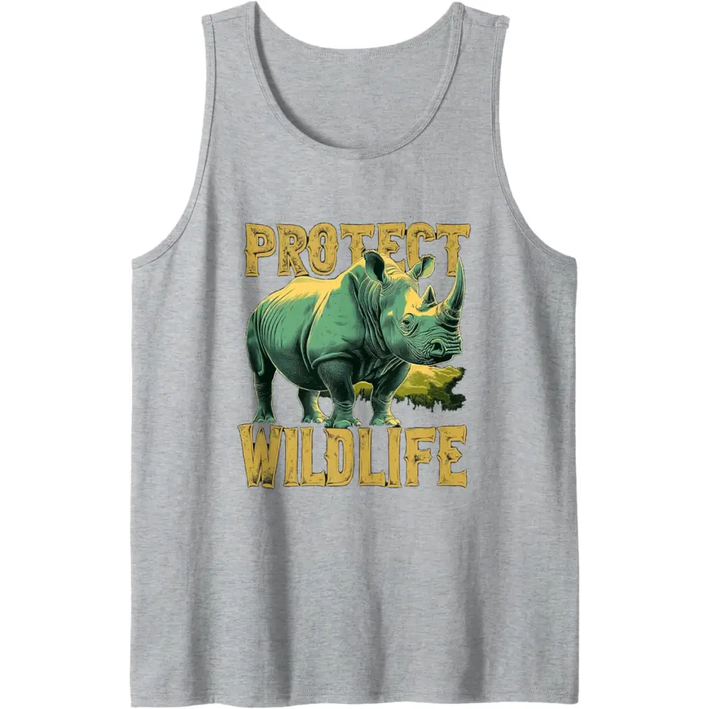 Rhino Guardian of the Wild: Protect Wildlife Tank Top