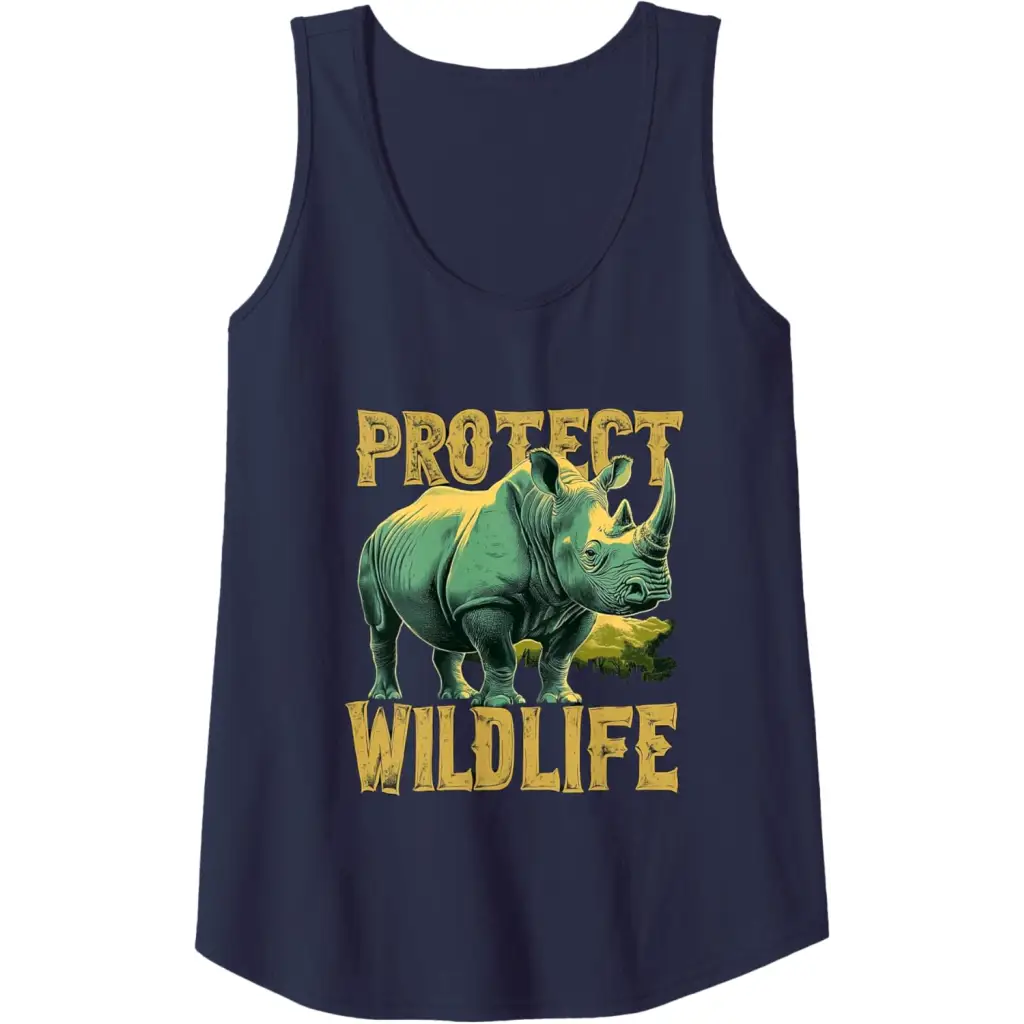 Rhino Guardian of the Wild: Protect Wildlife Tank Top