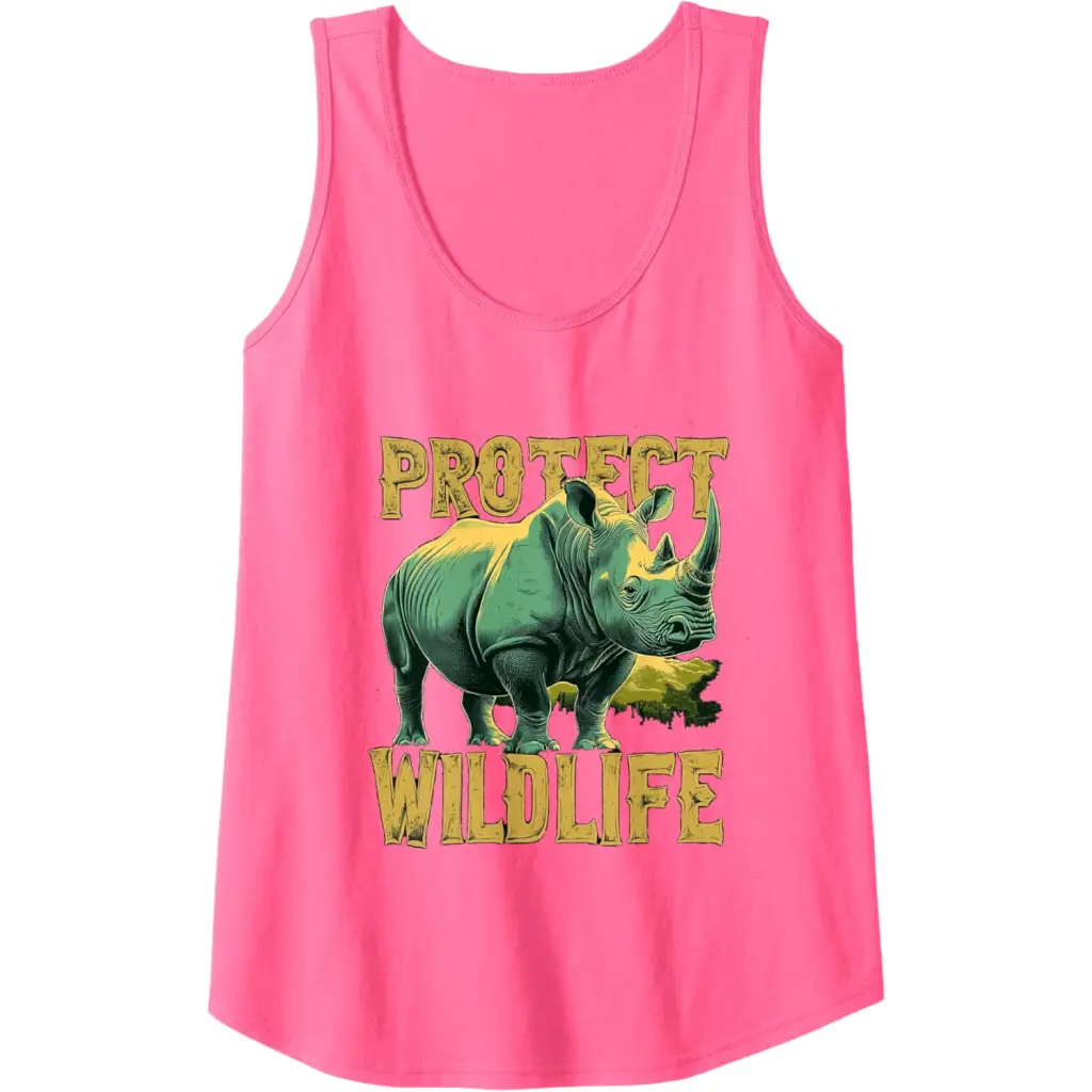 Rhino Guardian of the Wild: Protect Wildlife Tank Top