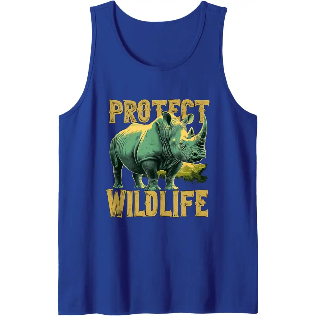 Rhino Guardian of the Wild: Protect Wildlife Tank Top