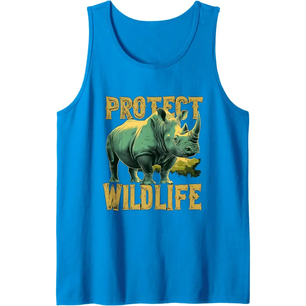 Rhino Guardian of the Wild: Protect Wildlife Tank Top