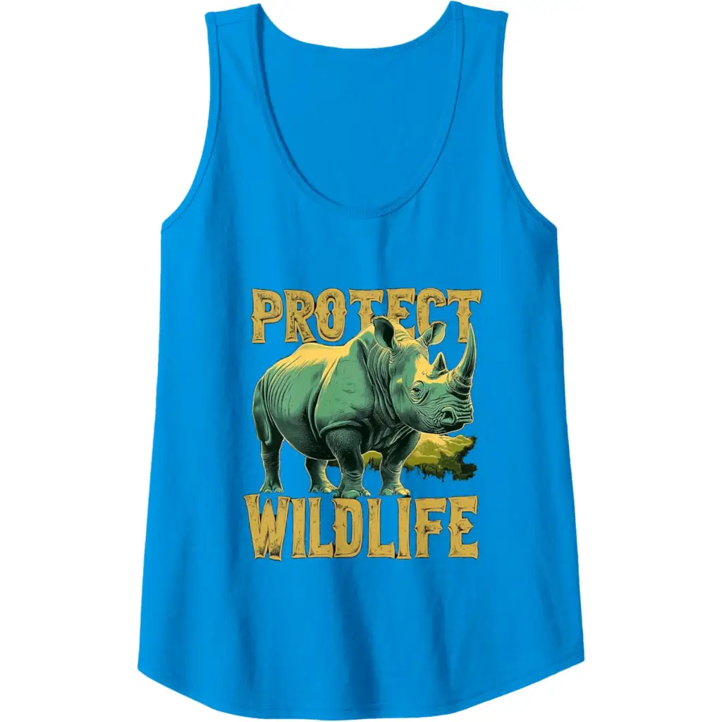 Rhino Guardian of the Wild: Protect Wildlife Tank Top