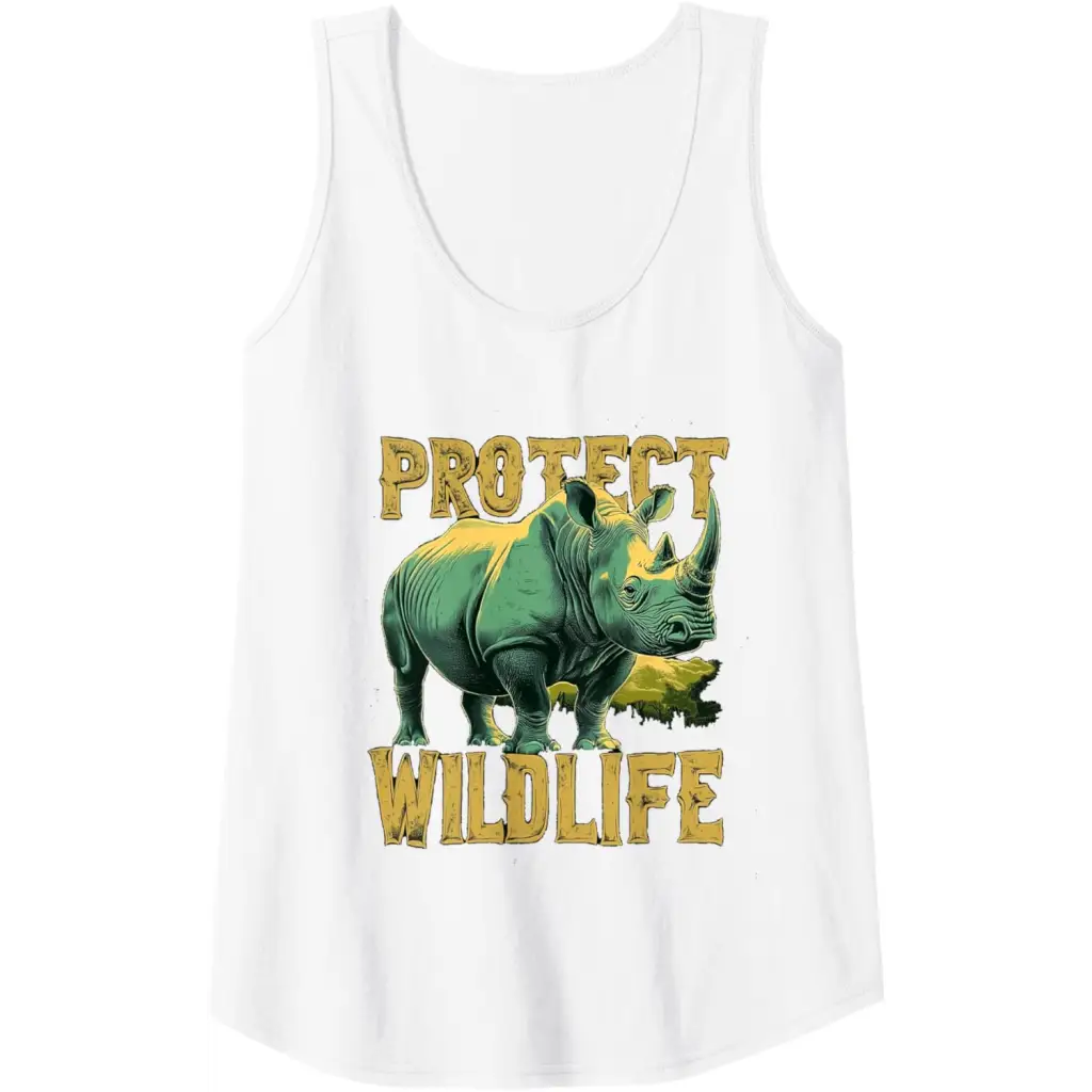 Rhino Guardian of the Wild: Protect Wildlife Tank Top