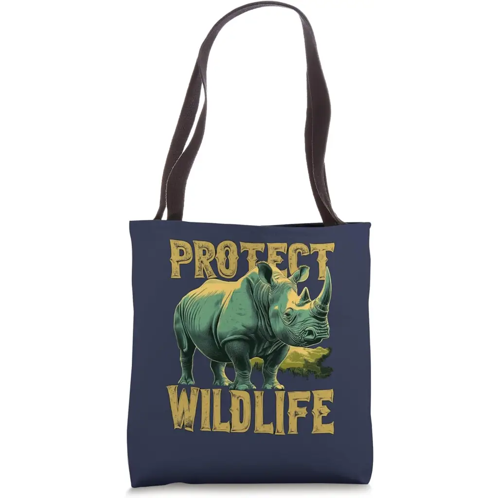 Rhino Guardian of the Wild: Protect Wildlife Tote Bag - 16