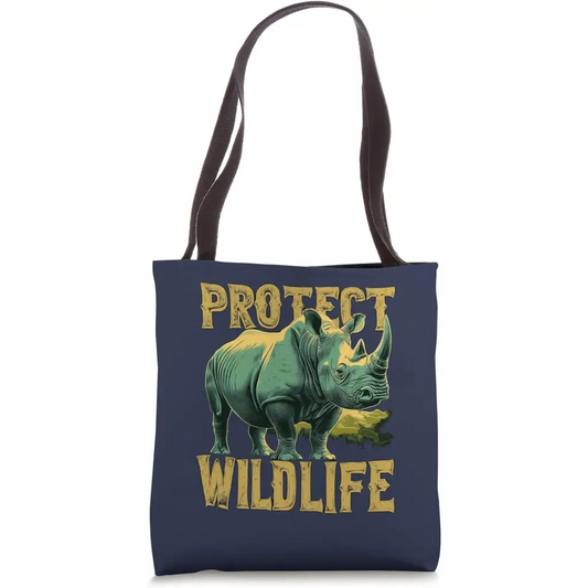 Rhino Guardian of the Wild: Protect Wildlife Tote Bag - 16