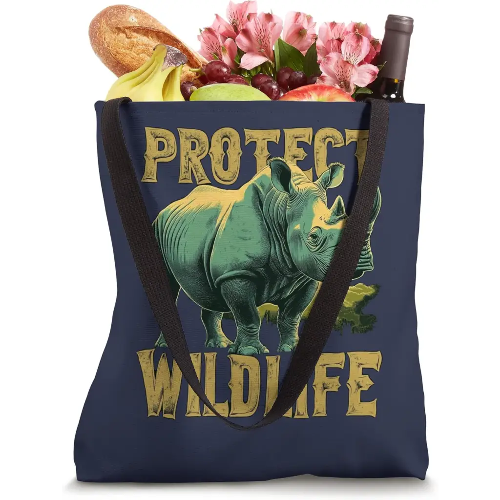 Rhino Guardian of the Wild: Protect Wildlife Tote Bag - 16