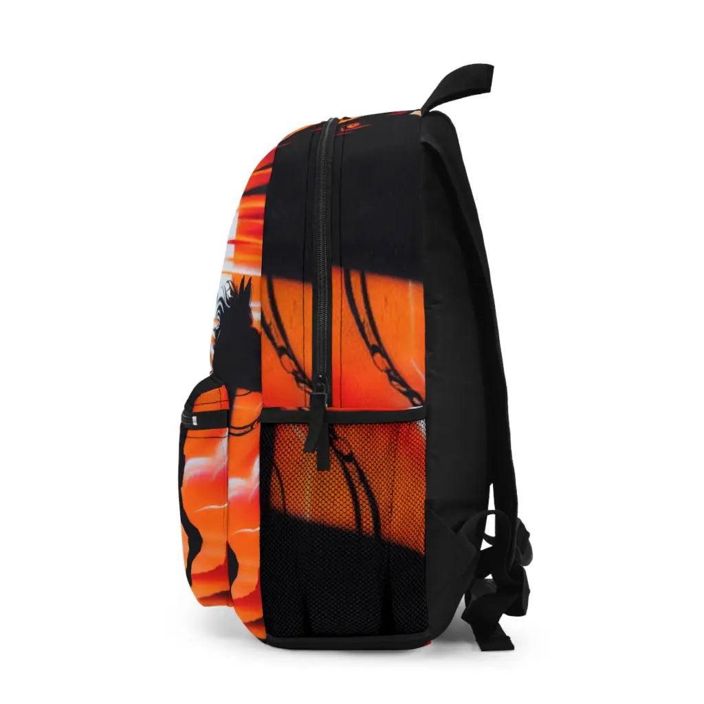 Rider in Fiery Landscape Backpack One size Bags