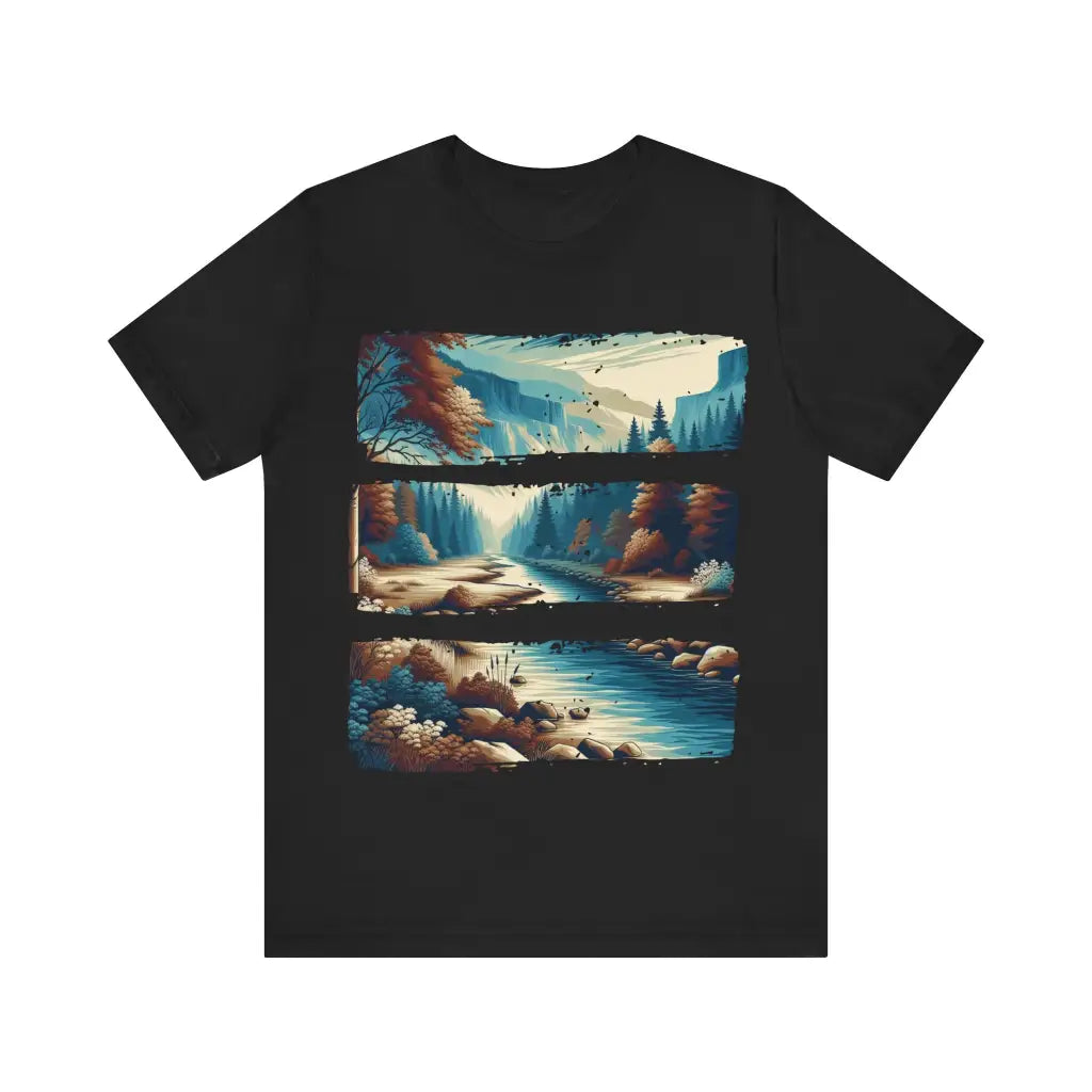 River through a Calm Terrain - Jersey Short Sleeve Tee