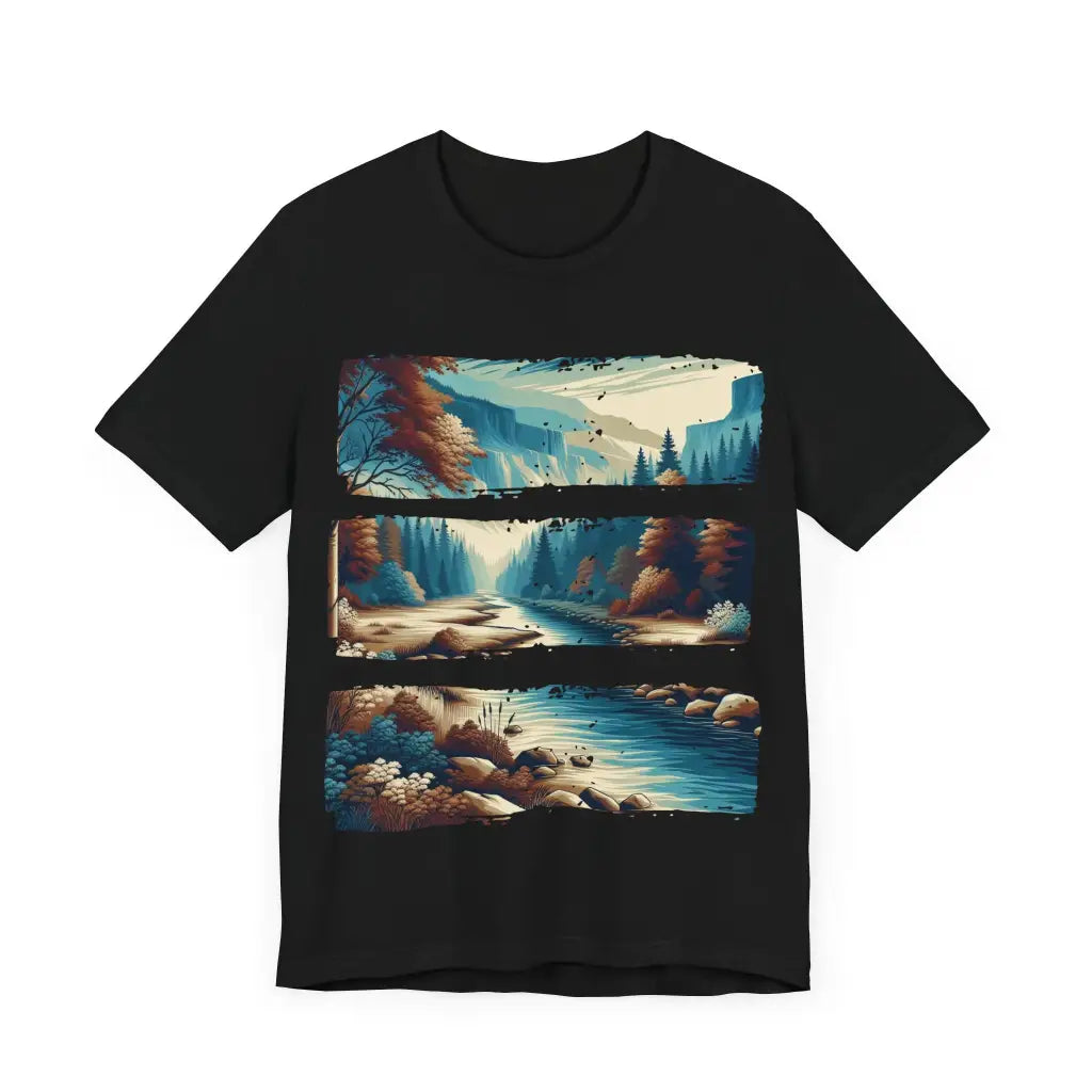 River through a Calm Terrain - Jersey Short Sleeve Tee