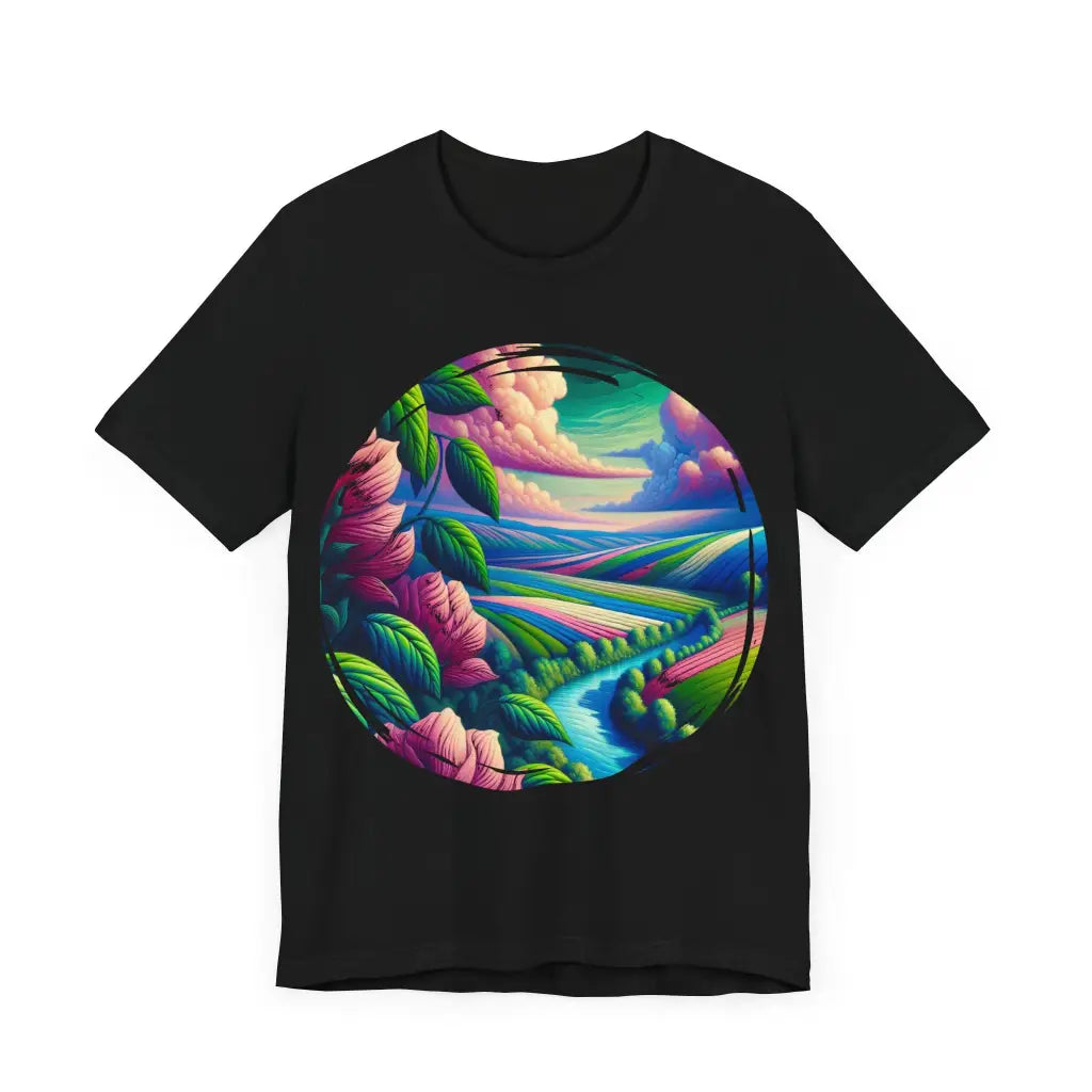 Rolling Fields of Fantasy Jersey Short Sleeve Tee T Shirt