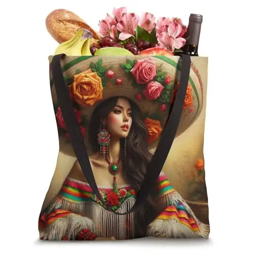 Rosa Mexicana: Elegance and Tradition Tote Bag Apparel