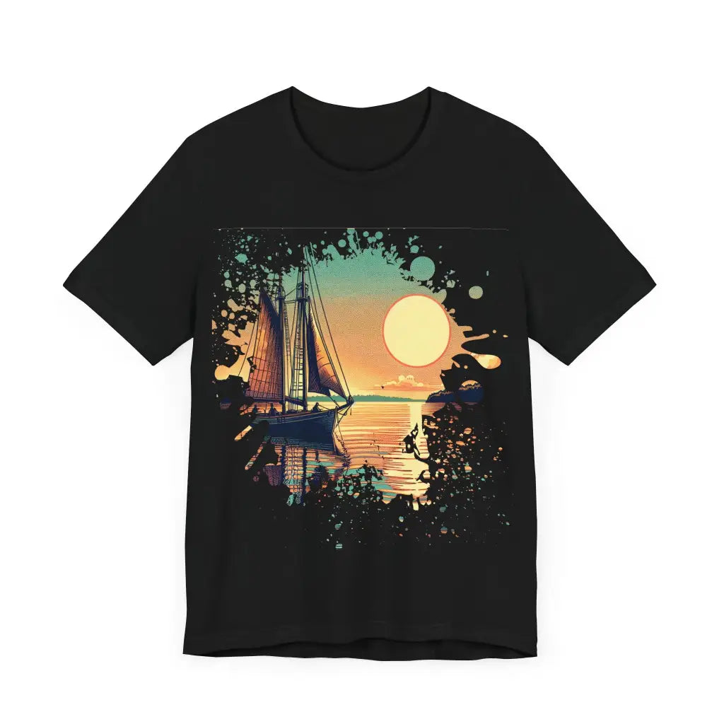 Sailboat at Days Close - Jersey Short Sleeve Tee - T-Shirt