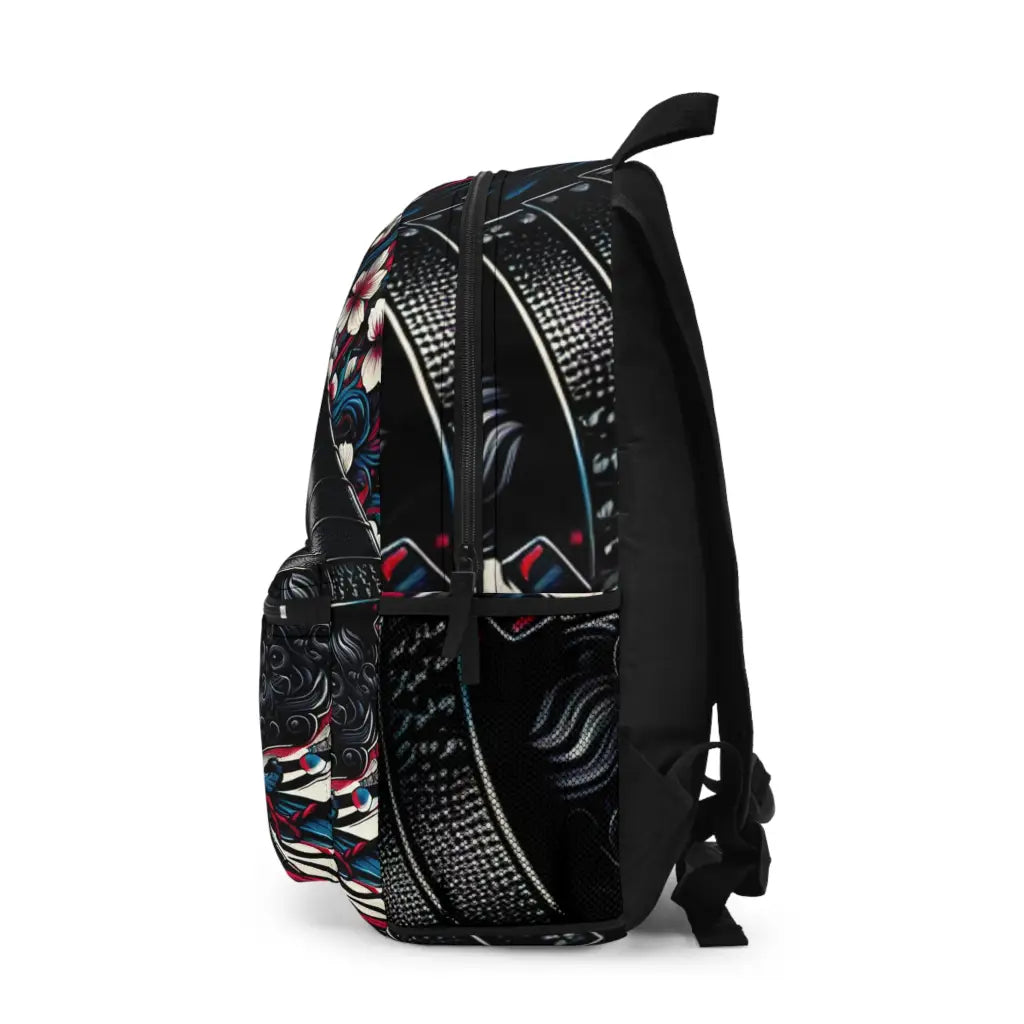 Samurai in Blooming Battle Gear Backpack One size Bags