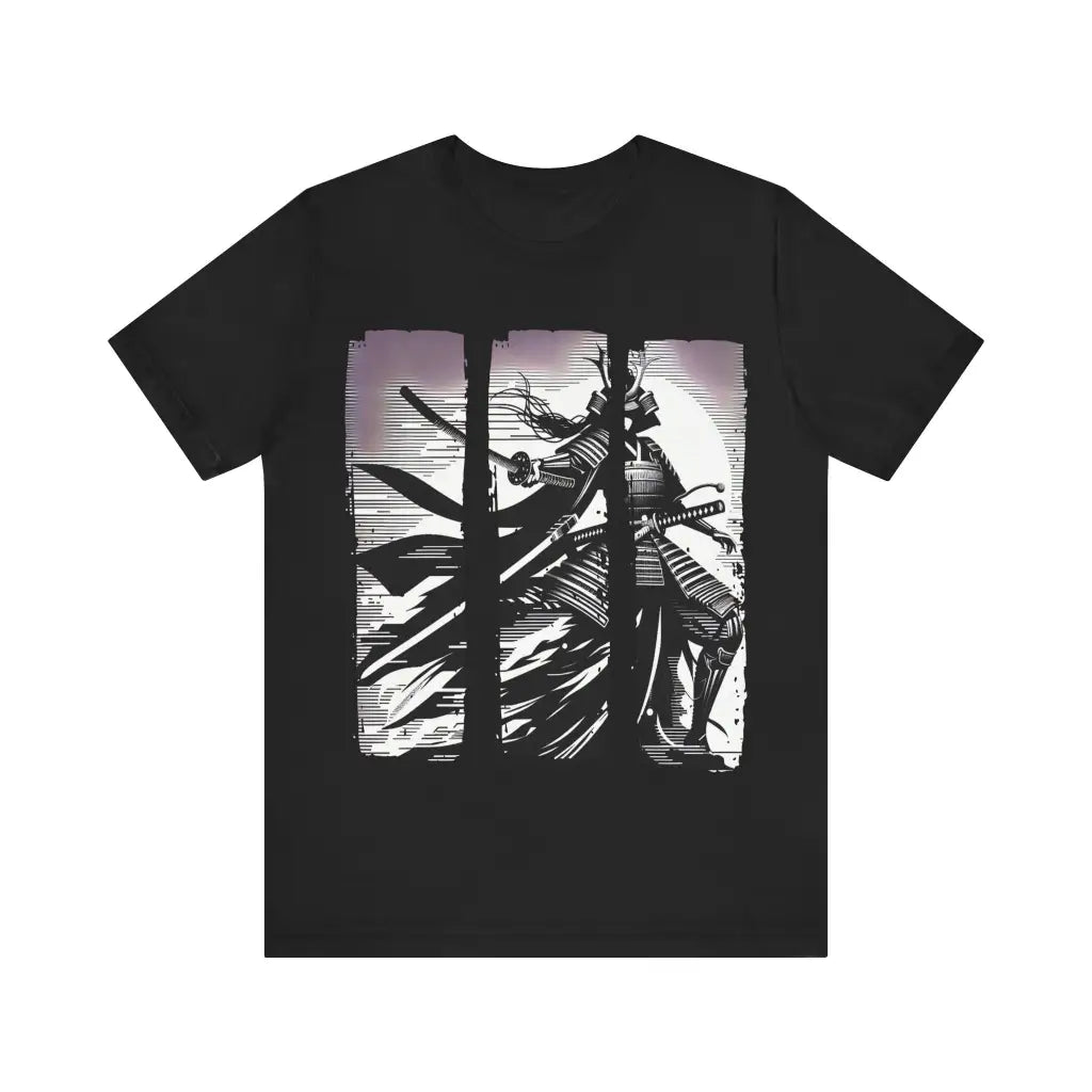 Samurai in the Storm - Jersey Short Sleeve Tee - Black / S