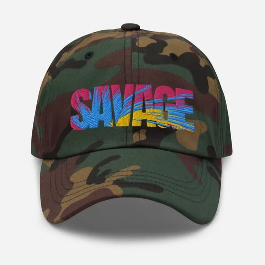 Savage Multi-Color Dad hat - Green Camo - Hat