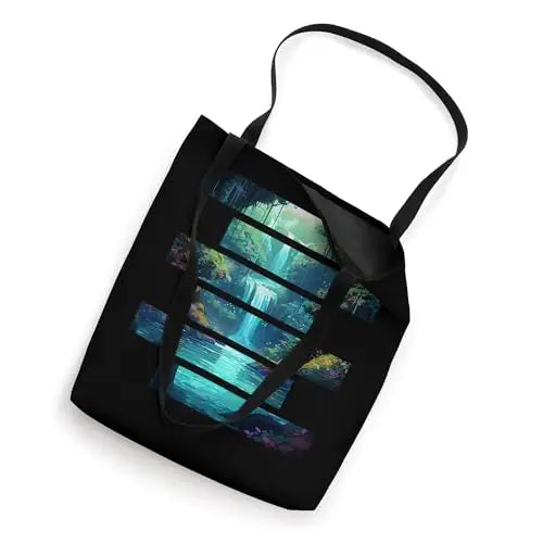 Serenity Falls: Hidden Jungle Cascades Tote Bag Apparel