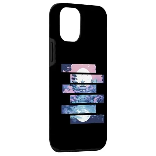 Serenity in Stripes: Tranquil Temple at Twilight Case