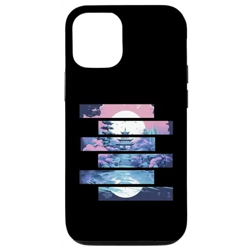 Serenity in Stripes: Tranquil Temple at Twilight Case