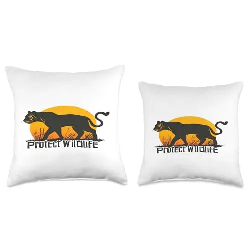 Shadow Guardian: Wildlife Protection Throw Pillow Home