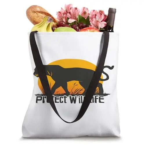 Shadow Guardian: Wildlife Protection Tote Bag