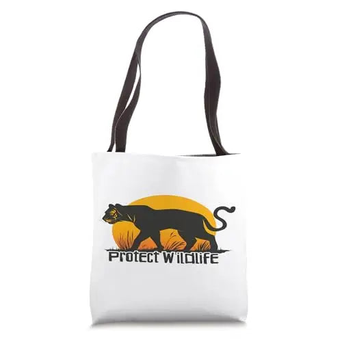 Shadow Guardian: Wildlife Protection Tote Bag