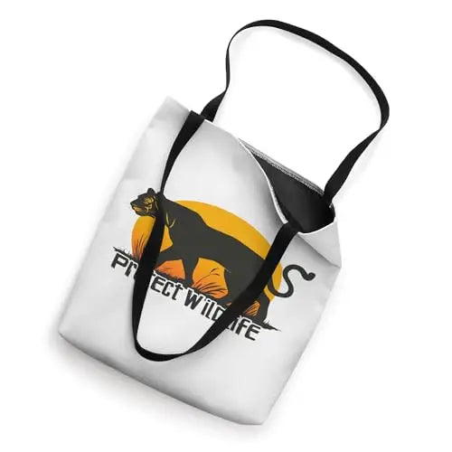 Shadow Guardian: Wildlife Protection Tote Bag