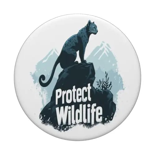 Silent Mountain Leopard: Protect Wildlife PopSockets