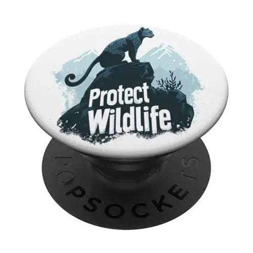 Silent Mountain Leopard: Protect Wildlife PopSockets