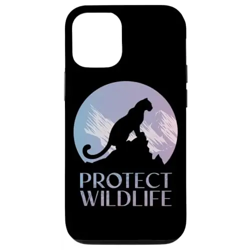 Silhouette of a Leopard on Snowy Mountain Peaks Case