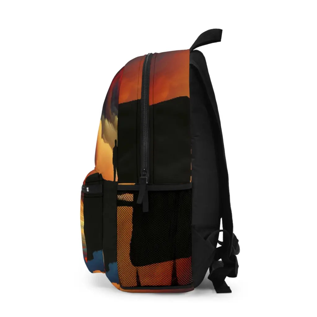 Silhouette on the Cliff Backpack One size Bags