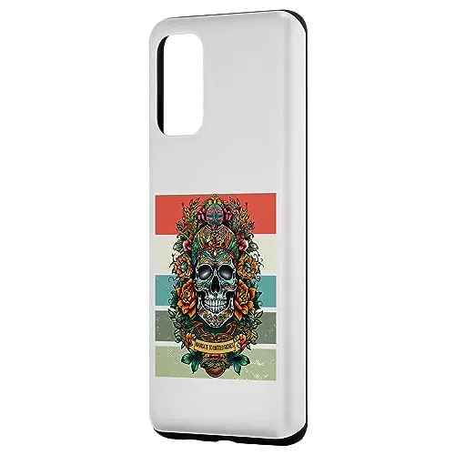 Skull Embellished with Vibrant Flowers Case Wireless