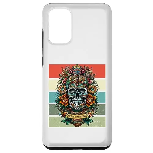 Skull Embellished with Vibrant Flowers Case Wireless