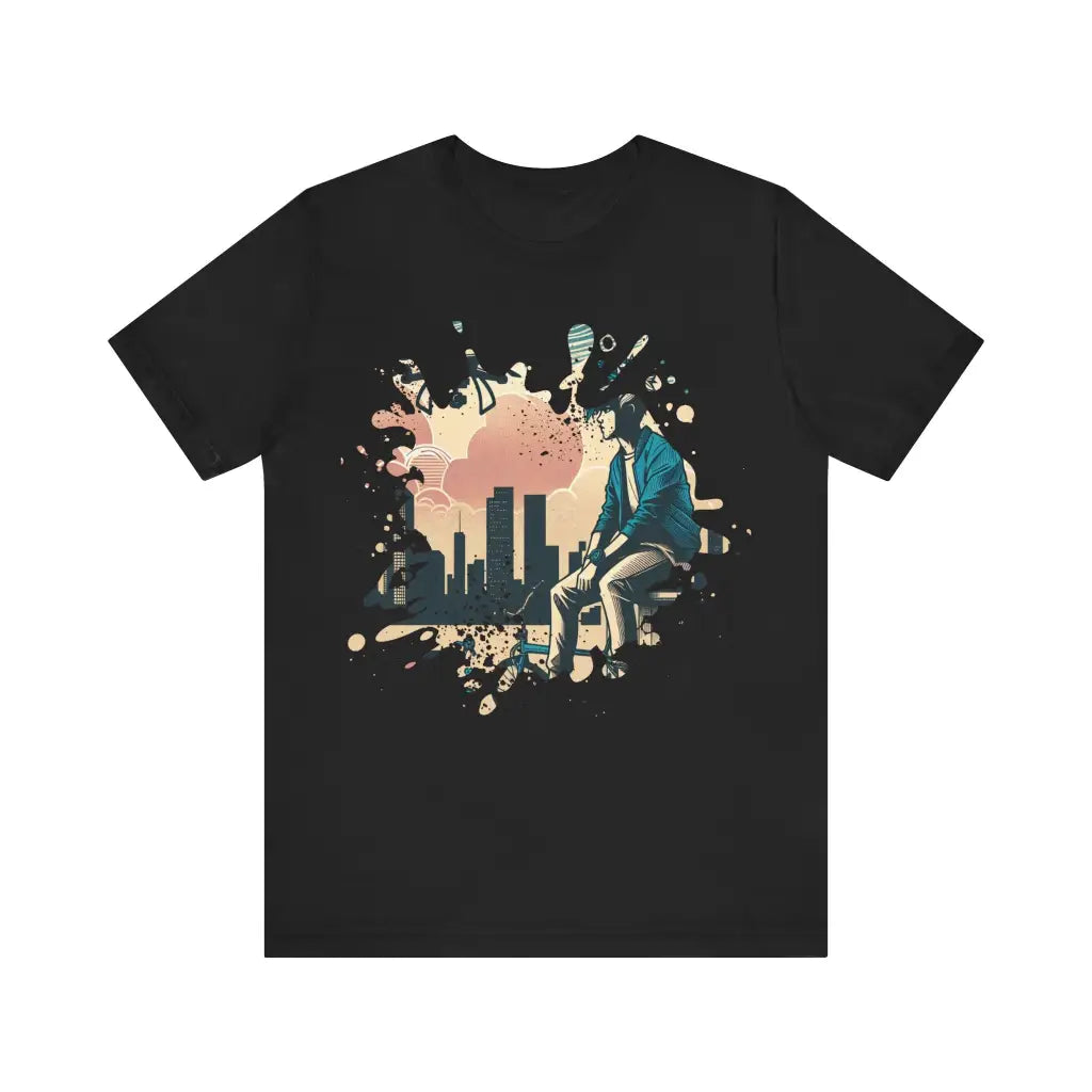 Skyline Perspective - Jersey Short Sleeve Tee - Black / S