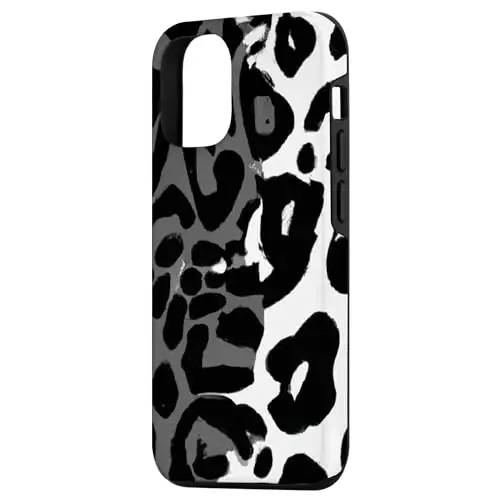 Snow Leopard Print Pattern: Dynamic Design in Black