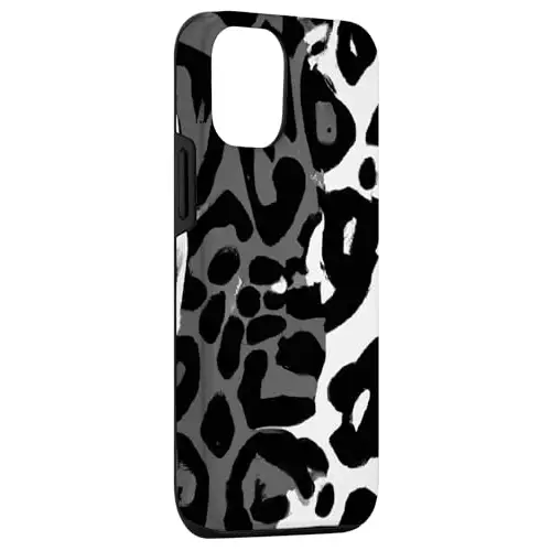 Snow Leopard Print Pattern: Dynamic Design in Black