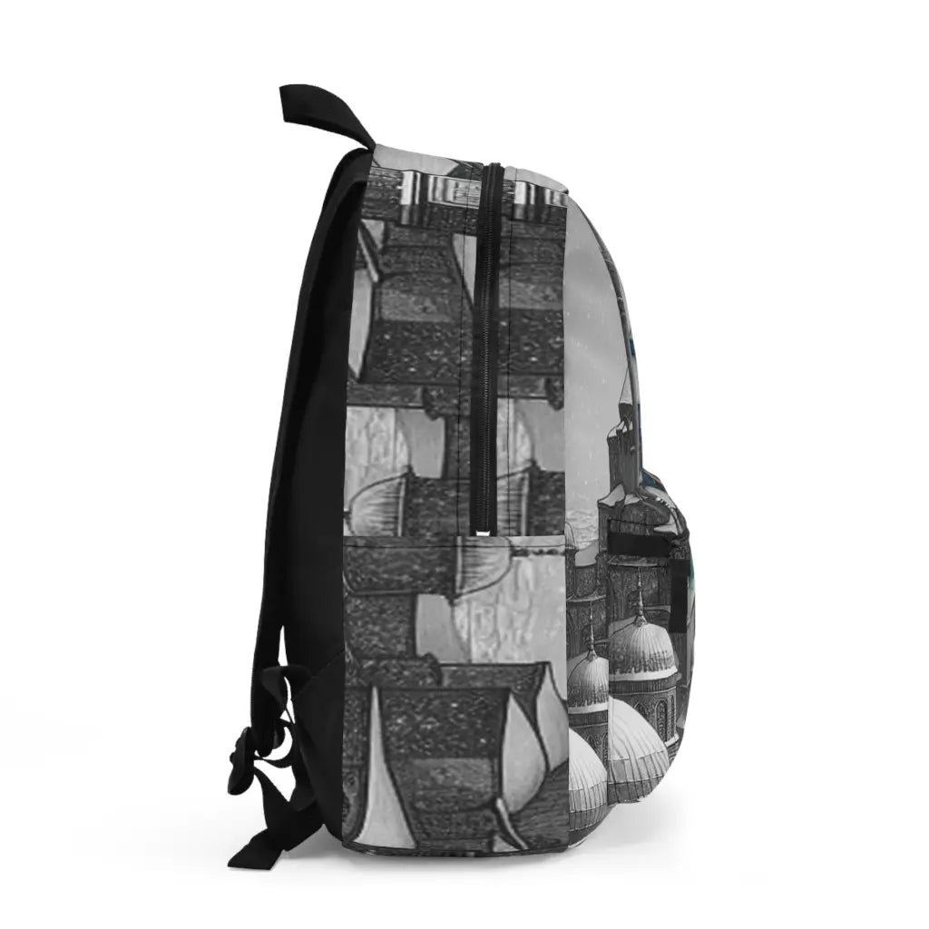 Snowfall on a Historic Structure Backpack One size Bags