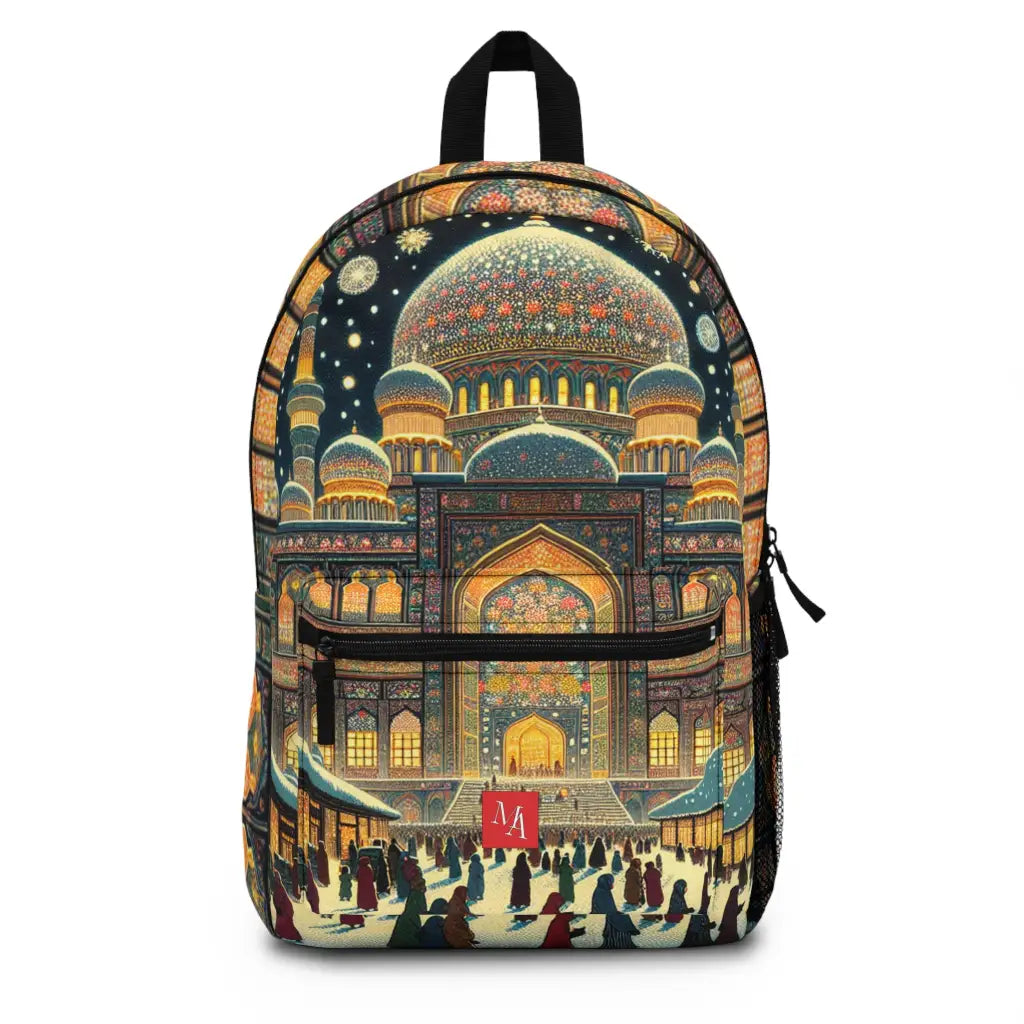 Snowy Night at the Grand Mosque Backpack One size Bags