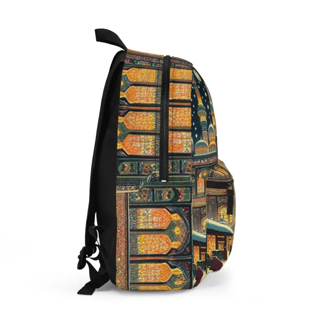 Snowy Night at the Grand Mosque Backpack One size Bags