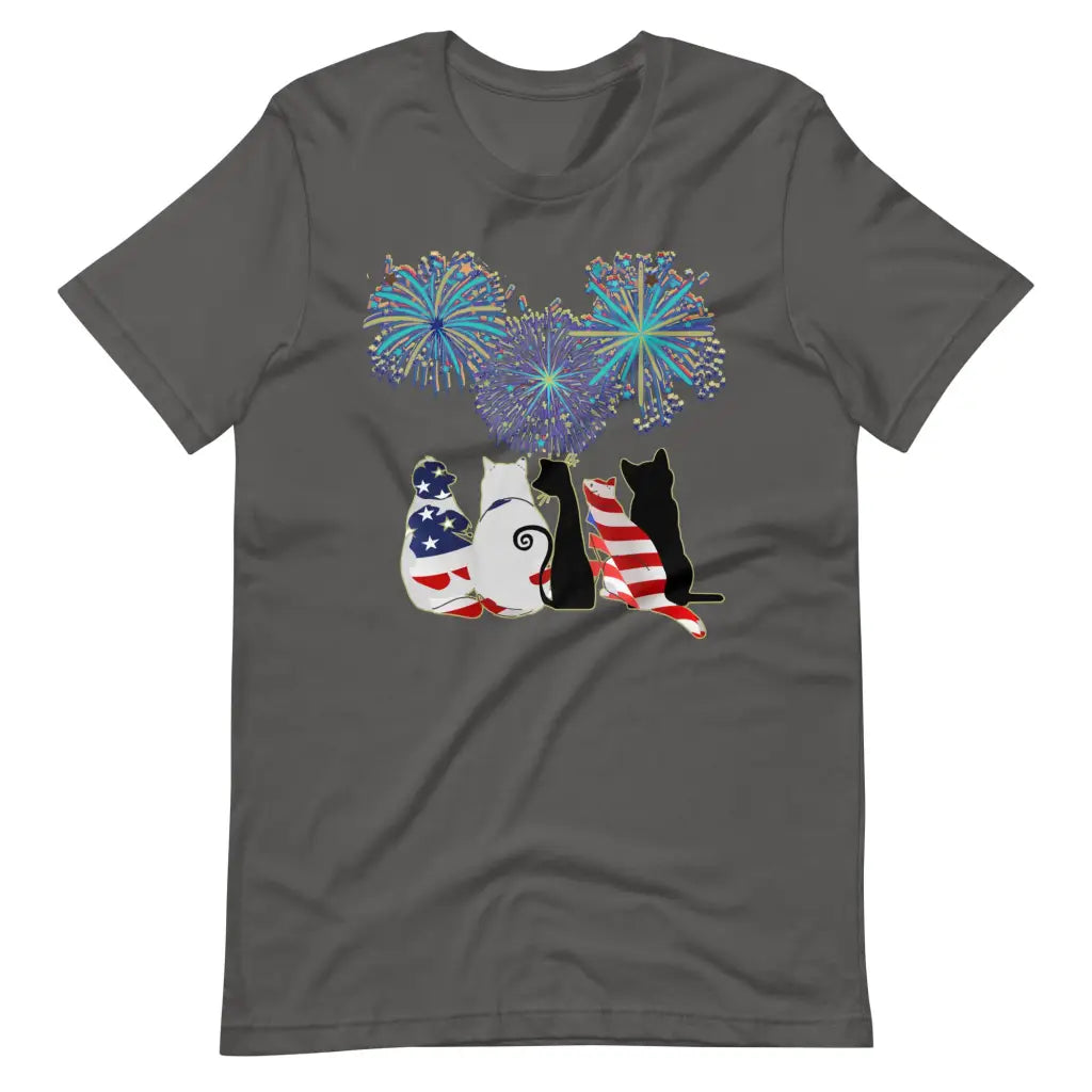 Sparkling Eyes: Cats Fourth of July Adventure Unisex