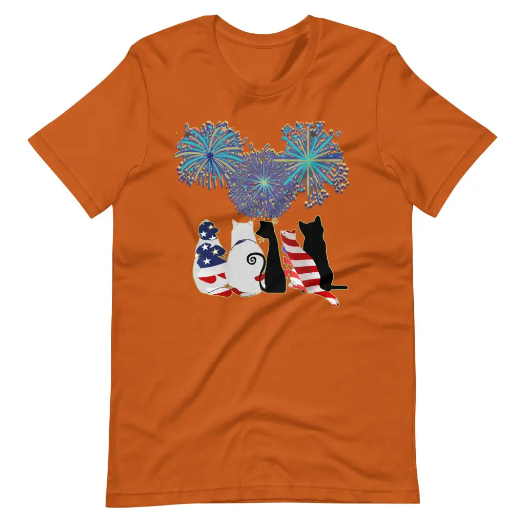 Sparkling Eyes: Cats Fourth of July Adventure Unisex